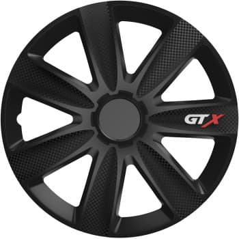 Ensemble d&#39;enjoliveurs de roue 4 pièces GTX Carbon Black 14 pouces