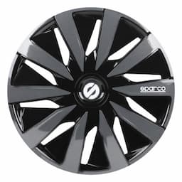 Jeu d&#39;enjoliveurs Sparco 4 pièces Lazio 15 pouces noir / gris