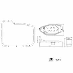 Kit de filtre hydraulique, boîte automatique 174266 FEBI