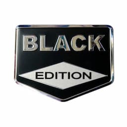 Emblème/Logo en Aluminium - ÉDITION NOIRE - 8x6,2cm