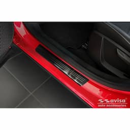 Seuils de portes Inox noirs adaptables pour Renault Arkana 2020- - &#39;Special Edition&#39; - 4 pièces