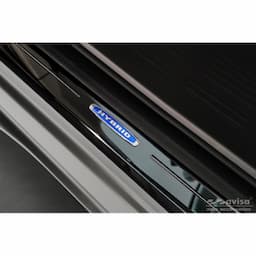 Seuils de porte en acier inoxydable noir brillant sur mesure pour Volkswagen Multivan T7 2021- &#39;Hybrid&#39; - 4 piè